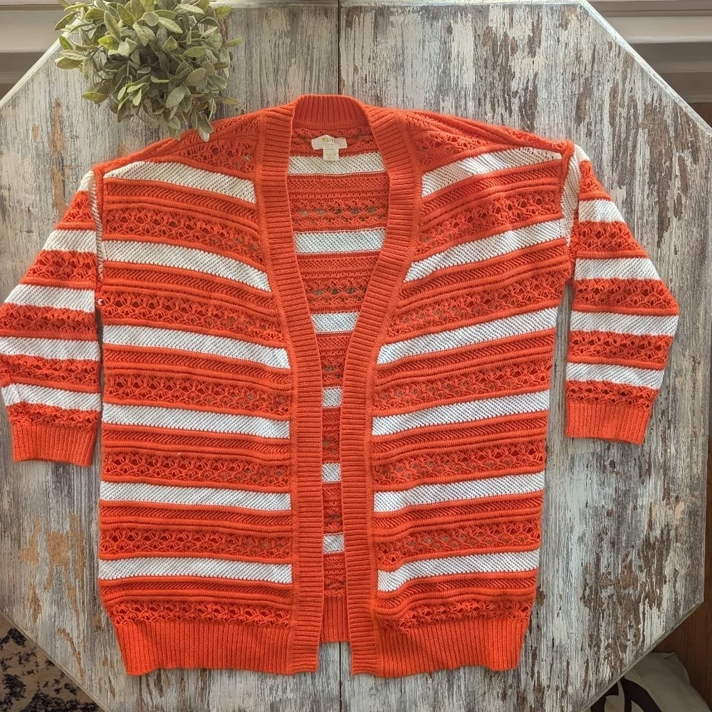 Anthropologie Maeve Open Stitch Cardigan Women's Medium - Picture 2 of 6